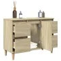 Armario de lavabo madera contrachapada roble Sonoma 80x33x60 cm de , Tocadores de baño - Ref: Foro24-849665, Precio: 76,05 €,...