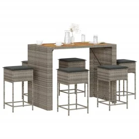 Gartenset mit 7-teiliger Bar aus schwarzem PE-Rattan und Kissen. von , Gartensets - Ref: Foro24-3261518, Preis: 548,80 €, Rab...