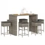 Gartenset mit 7-teiliger Bar aus schwarzem PE-Rattan und Kissen. von , Gartensets - Ref: Foro24-3261518, Preis: 548,80 €, Rab...
