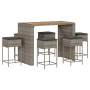 Gartenset mit 7-teiliger Bar aus schwarzem PE-Rattan und Kissen. von , Gartensets - Ref: Foro24-3261518, Preis: 545,49 €, Rab...