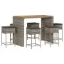 Gartenset mit 7-teiliger Bar aus schwarzem PE-Rattan und Kissen. von , Gartensets - Ref: Foro24-3261518, Preis: 548,80 €, Rab...