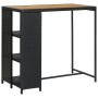 3-teiliges Gartenset mit schwarzen PE-Rattan-Kissen von , Gartensets - Ref: Foro24-3261496, Preis: 228,54 €, Rabatt: %