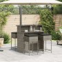 5-piece garden bar set with gray PE rattan cushions by , Garden sets - Ref: Foro24-3261489, Price: 415,68 €, Discount: %