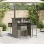 5-piece garden bar set with gray PE rattan cushions by , Garden sets - Ref: Foro24-3261489, Price: 399,86 €, Discount: %