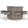 5-teiliges Gartenset mit grauen PE-Rattan-Kissen von , Gartensets - Ref: Foro24-3261505, Preis: 458,34 €, Rabatt: %