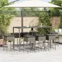 9-piece garden bar set with gray PE rattan cushions by , Garden sets - Ref: Foro24-3261475, Price: 493,79 €, Discount: %