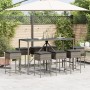 9-teiliges Gartenset mit grauen PE-Rattan-Kissen von , Gartensets - Ref: Foro24-3261475, Preis: 502,44 €, Rabatt: %