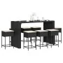9-teiliges Gartenset für die Bar mit schwarzen PE-Rattan-Kissen. von , Gartensets - Ref: Foro24-3261513, Preis: 669,47 €, Rab...