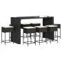 9-teiliges Gartenset für die Bar mit schwarzen PE-Rattan-Kissen. von , Gartensets - Ref: Foro24-3261513, Preis: 669,47 €, Rab...