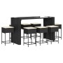 9-teiliges Gartenset für die Bar mit schwarzen PE-Rattan-Kissen. von , Gartensets - Ref: Foro24-3261513, Preis: 666,95 €, Rab...