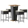 5-piece garden bar set with black PE rattan cushions by , Garden sets - Ref: Foro24-3261477, Price: 338,10 €, Discount: %
