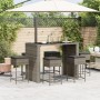 7-piece garden bar set with gray PE rattan cushions by , Garden sets - Ref: Foro24-3261511, Price: 555,85 €, Discount: %