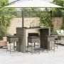 7-piece garden bar set with gray PE rattan cushions by , Garden sets - Ref: Foro24-3261511, Price: 544,57 €, Discount: %
