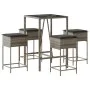 Juego de bar de jardín de 5 piezas con cojines ratán PE gris de , Conjuntos de jardín - Ref: Foro24-3261463, Precio: 316,09 €...