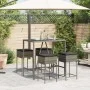 5-teiliges Gartenset mit grauen PE-Rattan-Kissen von , Gartensets - Ref: Foro24-3261468, Preis: 325,03 €, Rabatt: %