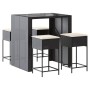5-piece garden bar set with black PE rattan cushions by , Garden sets - Ref: Foro24-3261507, Price: 393,84 €, Discount: %