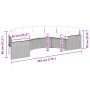 Semicircular garden sofa with gray synthetic rattan cushions by , Outdoor sofas - Ref: Foro24-3318514, Price: 380,85 €, Disco...