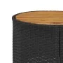 Semicircular garden sofa with table and black PE rattan cushions by , Outdoor sofas - Ref: Foro24-3318521, Price: 488,32 €, D...