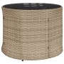 Halbrundes Gartensofa mit Tisch und Kissen aus beigem PE-Rattan. von , Outdoor-Sofas - Ref: Foro24-3318528, Preis: 489,40 €, ...