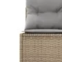 Semicircular garden sofa with table and beige PE rattan cushions by , Outdoor sofas - Ref: Foro24-3318528, Price: 467,12 €, D...