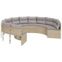 Runder Gartensofa mit beigen Kissen aus synthetischem Rattan. von , Outdoor-Sofas - Ref: Foro24-3318542, Preis: 532,47 €, Rab...