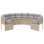 Runder Gartensofa mit beigen Kissen aus synthetischem Rattan. von , Outdoor-Sofas - Ref: Foro24-3318542, Preis: 532,47 €, Rab...