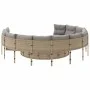 Round garden sofa with beige synthetic rattan cushions by , Outdoor sofas - Ref: Foro24-3318542, Price: 635,04 €, Discount: %