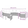 Runder Gartensofa mit beigen Kissen aus synthetischem Rattan. von , Outdoor-Sofas - Ref: Foro24-3318542, Preis: 532,47 €, Rab...