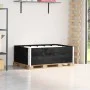 Collares de palets 2 uds madera maciza de pino negro 120x80 cm de , Plataformas de carga y palés - Ref: Foro24-4010276, Preci...