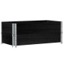 Collares de palets 2 uds madera maciza de pino negro 100x50 cm