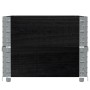 Collares de palets 2 uds madera maciza de pino negro 100x50 cm