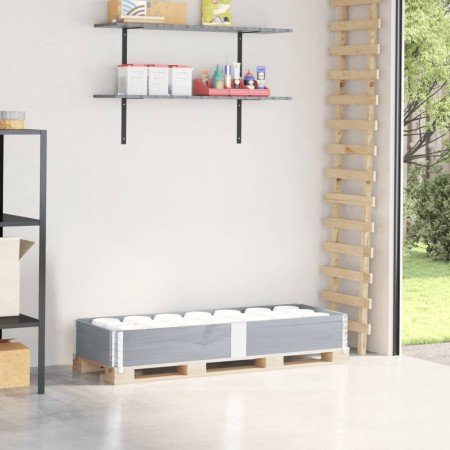 Collar de palet madera maciza de pino gris 150x50 cm de , Plataformas de carga y palés - Ref: Foro24-4010295, Precio: 54,51 €