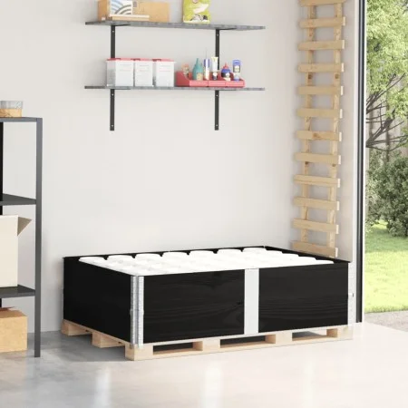 Pallet necklaces 2 units solid black pine wood 150x100 cm by , Loading platforms and pallets - Ref: Foro24-4010306, Price: 86...