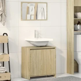 Badezimmermöbel-Set, 2-teilig, aus Sperrholz in Eiche Sonoma. von , Badezimmerwaschtische - Ref: Foro24-849610, Preis: 57,26 ...