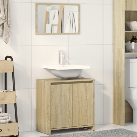 Bathroom furniture set 2 pieces plywood Sonoma oak by , bathroom vanities - Ref: Foro24-849610, Price: 55,45 €, Discount: %