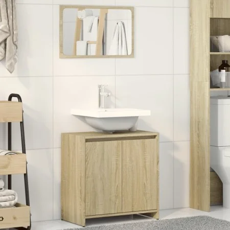 Badezimmermöbel-Set, 2-teilig, aus Sperrholz in Eiche Sonoma. von , Badezimmerwaschtische - Ref: Foro24-849610, Preis: 57,26 ...