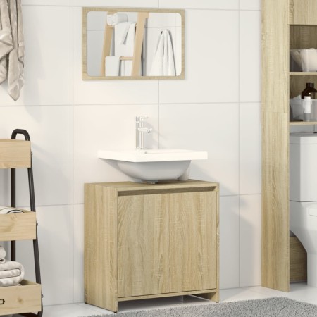 Badezimmermöbel-Set, 2-teilig, aus Sperrholz in Eiche Sonoma. von , Badezimmerwaschtische - Ref: Foro24-849610, Preis: 55,45 ...