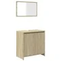 Badezimmermöbel-Set, 2-teilig, aus Sperrholz in Eiche Sonoma. von , Badezimmerwaschtische - Ref: Foro24-849610, Preis: 57,26 ...