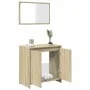 Badezimmermöbel-Set, 2-teilig, aus Sperrholz in Eiche Sonoma. von , Badezimmerwaschtische - Ref: Foro24-849610, Preis: 57,26 ...
