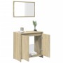 Badezimmermöbel-Set, 2-teilig, aus Sperrholz in Eiche Sonoma. von , Badezimmerwaschtische - Ref: Foro24-849610, Preis: 55,45 ...