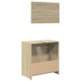 Badezimmermöbel-Set, 2-teilig, aus Sperrholz in Eiche Sonoma. von , Badezimmerwaschtische - Ref: Foro24-849610, Preis: 55,45 ...