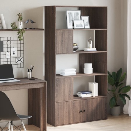 Ingenieurholzregal in Eichenbraun 100x36x189 cm von , Bücherregale und Regale - Ref: Foro24-3295330, Preis: 142,68 €, Rabatt: %