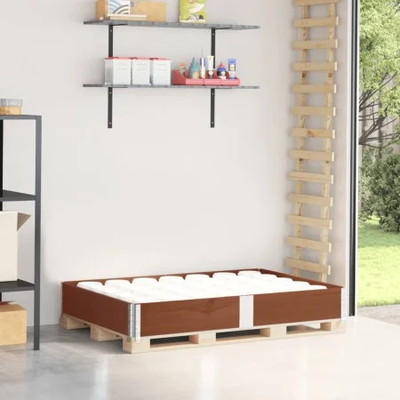 Solid pine wood pallet collar in brown, 150x100 cm. by , Loading platforms and pallets - Ref: Foro24-4010304, Price: 63,82 €,...