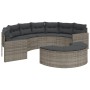 Sofá de jardín semicircular 2 piezas ratán sintético gris de , Sofás de exterior - Ref: Foro24-3262062, Precio: 555,81 €, Des...