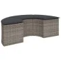 Semicircular garden sofa, 2 pieces, synthetic gray rattan by , Outdoor sofas - Ref: Foro24-3262062, Price: 592,55 €, Discount: %