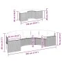 Semicircular garden sofa, 2 pieces, synthetic gray rattan by , Outdoor sofas - Ref: Foro24-3262062, Price: 592,55 €, Discount: %