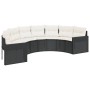 Set de sofá de jardín semicircular 3 pzas ratán sintético negro de , Sofás de exterior - Ref: Foro24-3262069, Precio: 569,67 ...