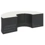 Semicircular 3-piece synthetic rattan garden sofa set in black color. by , Outdoor sofas - Ref: Foro24-3262069, Price: 628,61...