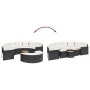 Semicircular 3-piece synthetic rattan garden sofa set in black color. by , Outdoor sofas - Ref: Foro24-3262069, Price: 628,61...