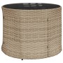 Semicircular 3-piece synthetic rattan garden sofa set in beige color. by , Outdoor sofas - Ref: Foro24-3262076, Price: 642,52...